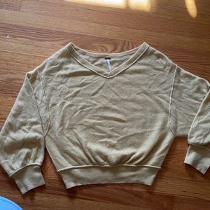 Free people cashmere sweater pastel yellow/cream